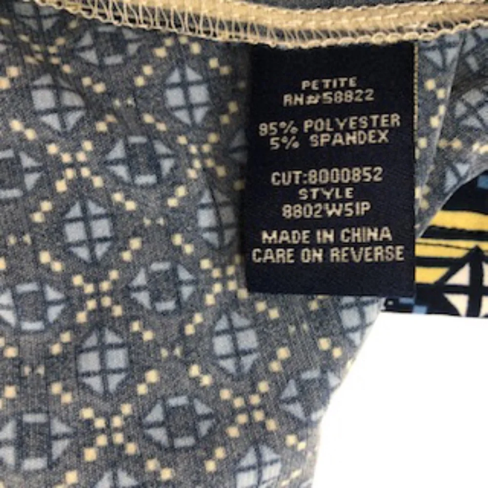 Max Edition Casual Dress A-Line Scoop Neck Stripe/Abstract Print Size LP - Picture 7 of 9